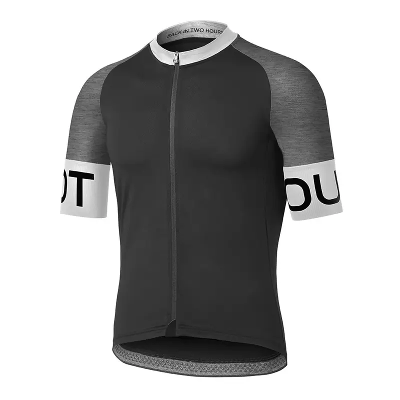 Maglia Ciclismo Pure Black-Melange Dark Grey Uomo M