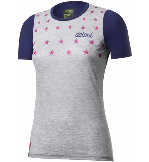 Stars - maglia ciclismo - donna Grey