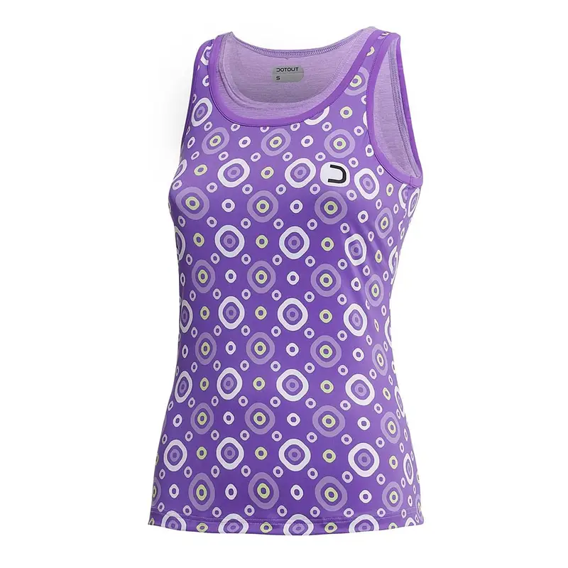 Top Ciclismo Donna Check Lilac Donna S