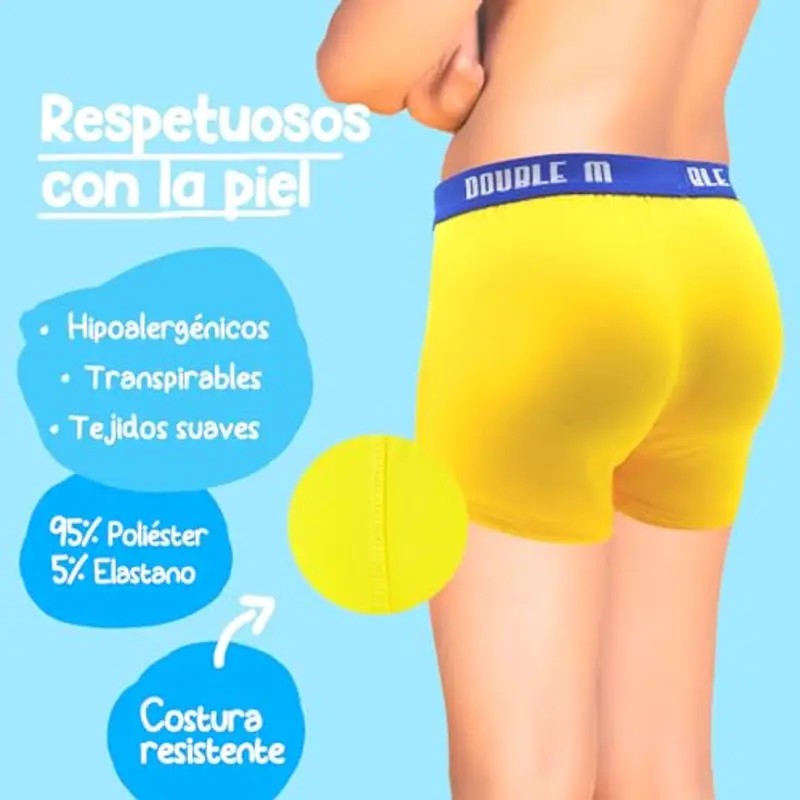 DOUBLE M, 6 Confezioni di Mutande in Cotone per Ragazzi, Mutande Intima Morbida, Mutande Assortite per Ragazzi, Mutande Intima per Ragazzi, Taglie Diverse per Ragazzi da 2 a 12 anni miniatura 3