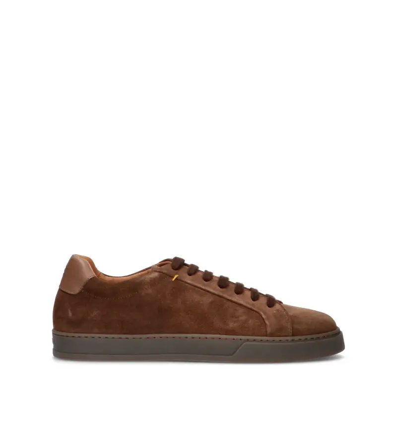 Sneaker uomo marrone in suede Vario