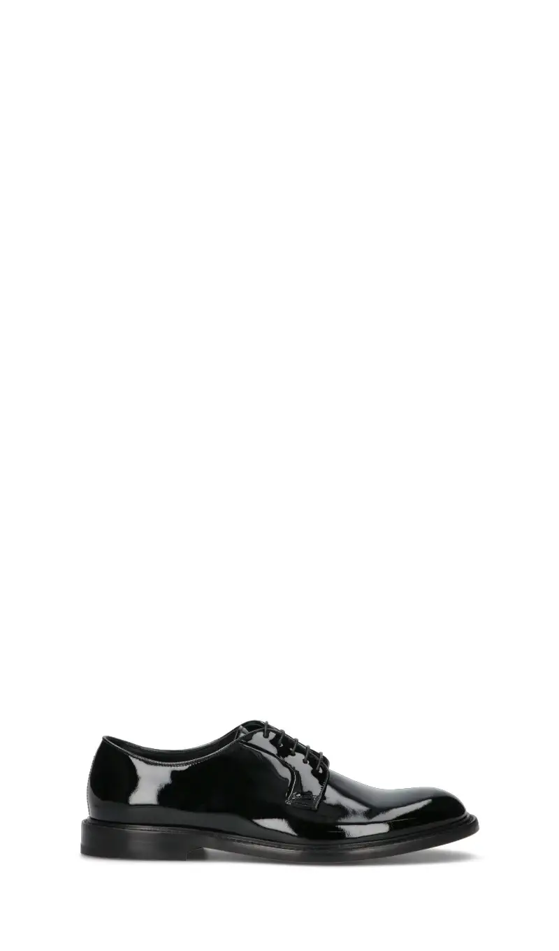 Stringata uomo nera in pelle Vario