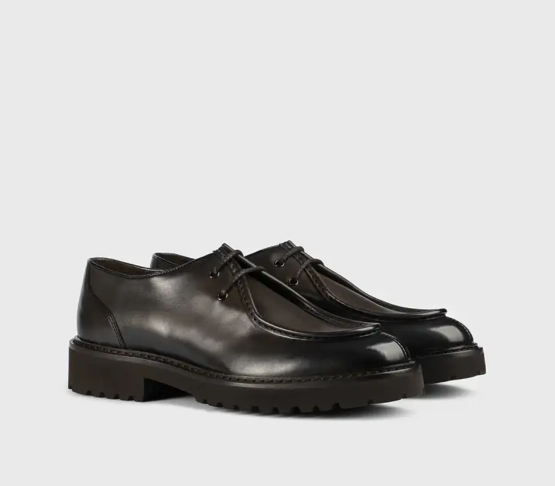 Scarpa parabout a due fori testa di moro miniatura 2