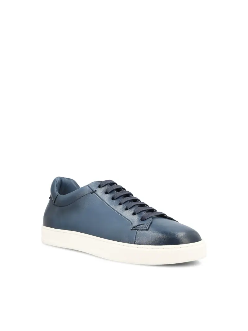 Sneakers In Pelle BLU miniatura 2