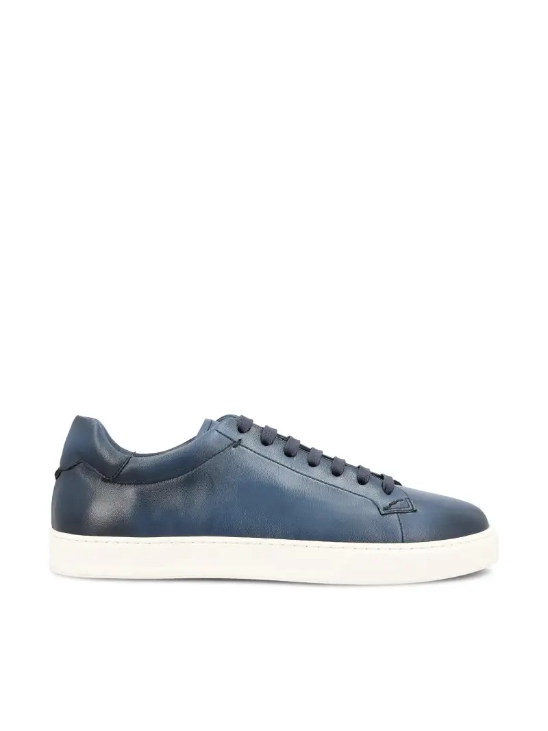Sneakers In Pelle BLU