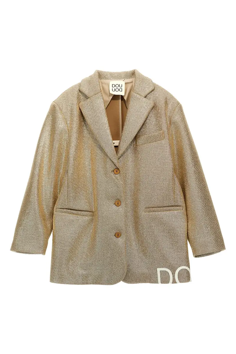 Blazer Monopetto Laminato Oro