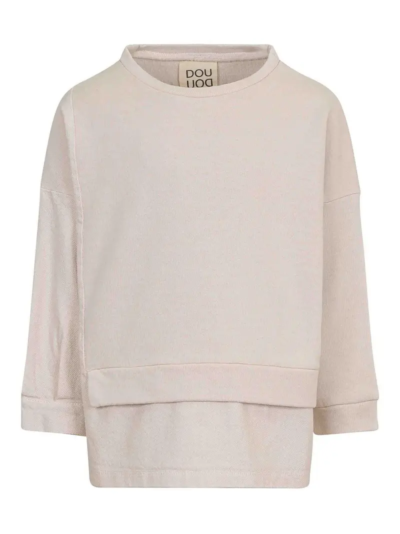 Felpa Con Logo Beige