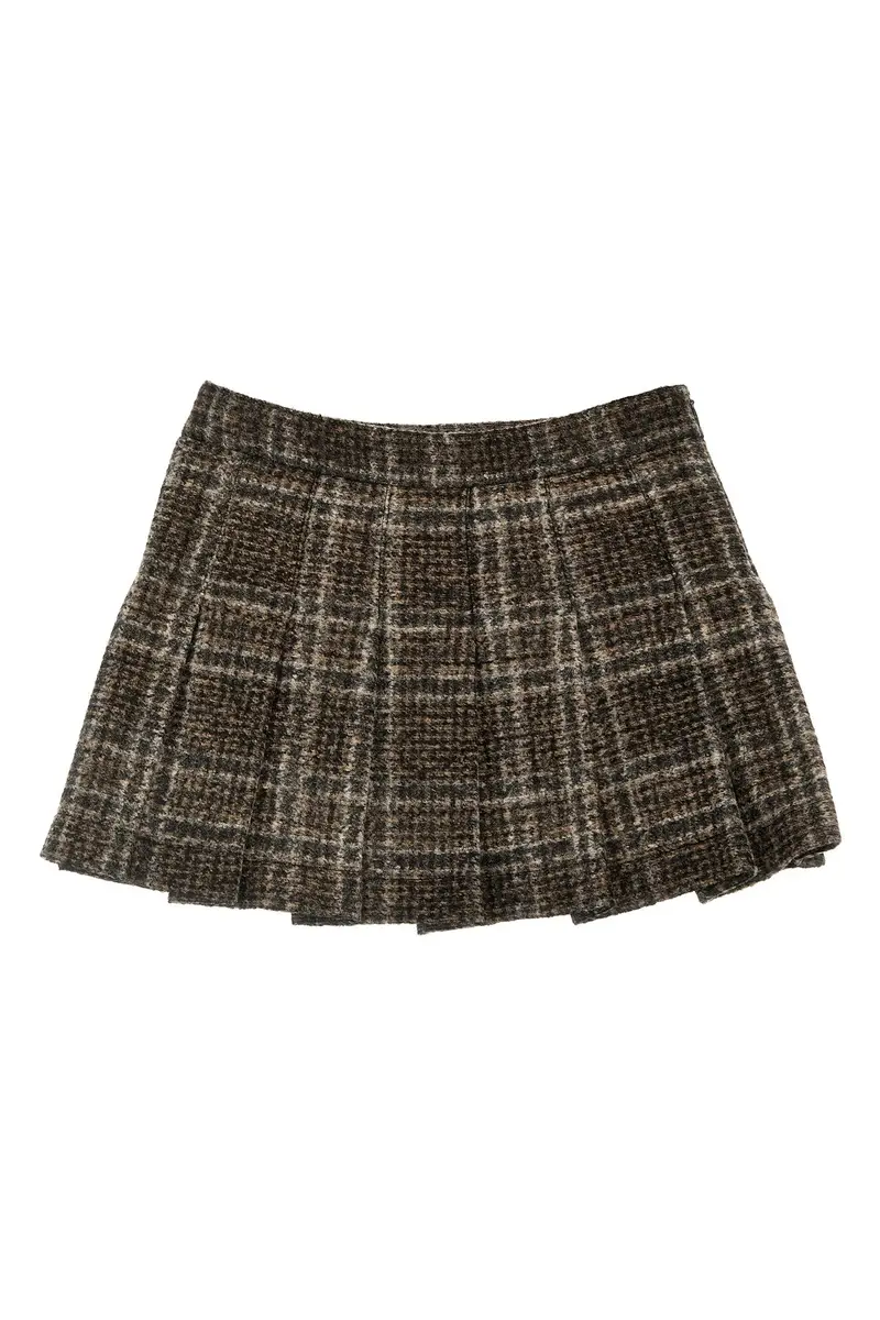 Gonna Pieghe Check Multi