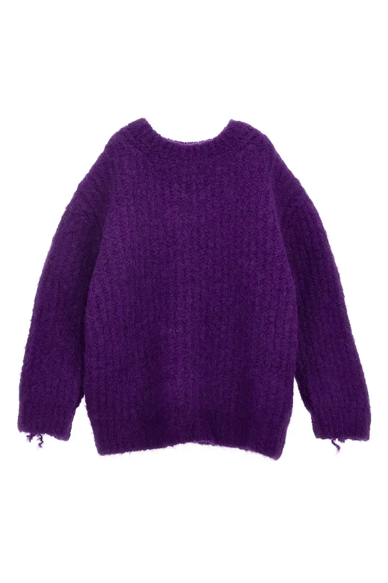 Maglione Frange Viola