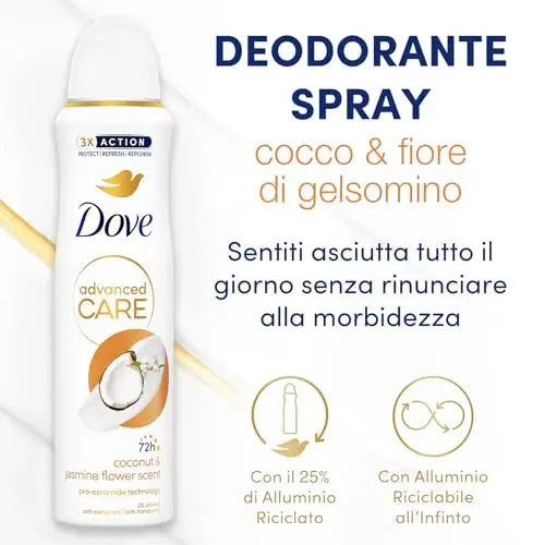 Dove Deodorante Spray Advanced Care Invisible Dry, con Formula Idratante e Delicata sulla Pelle, Formula Anti-macchia miniatura 3