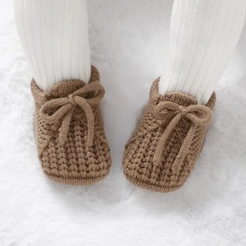 DovFanny Stivaletti Neonato in Maglia Morbida Caldi e Accoglienti Prime Scarpe per Bambini Ragazzo Ragazza miniatura 3