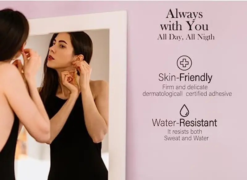 Dpm tapes Nipple Cover – Copricapezzoli Adesivi in Silicone, Delicati, sulla pelle, Discreti, Adattabili, Cuscinetti per capezzoli autoadesivi, ipoallergenici, Universali, Color carne – 2 Paia miniatura 3