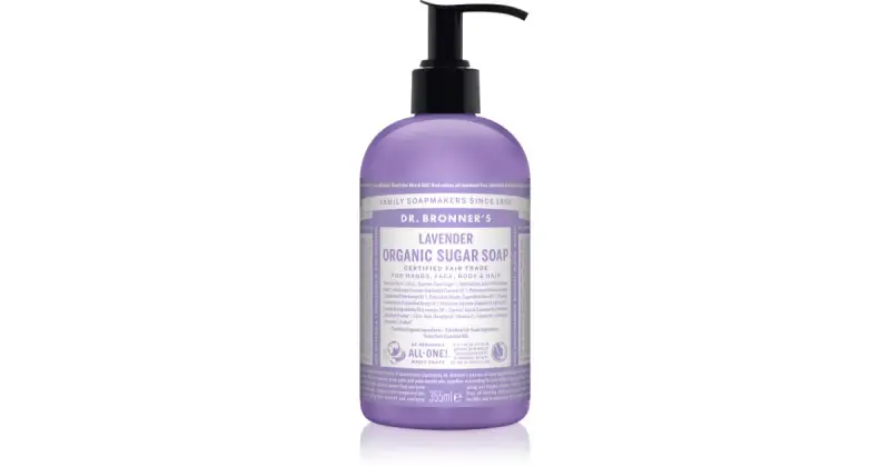 Dr. Bronner' s Sapone allo Zucchero Biologico Lavanda 355 ml