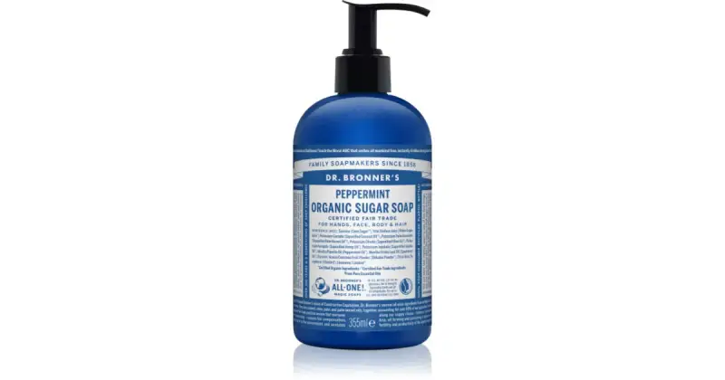 Dr. Bronner' s Zucchero Biologico Sapone Menta Piperita 355 ml