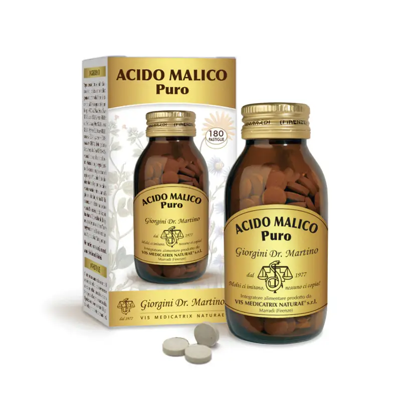 Acido Malico Puro 90 G - Pastiglie Da 500 Mg