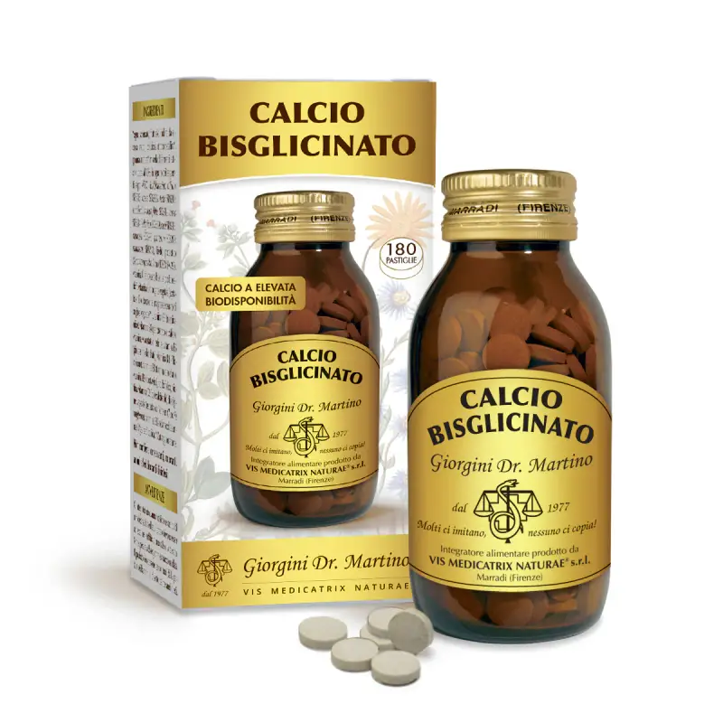 Calcio Bisglicinato 90 G - Pastiglie Da 500 Mg