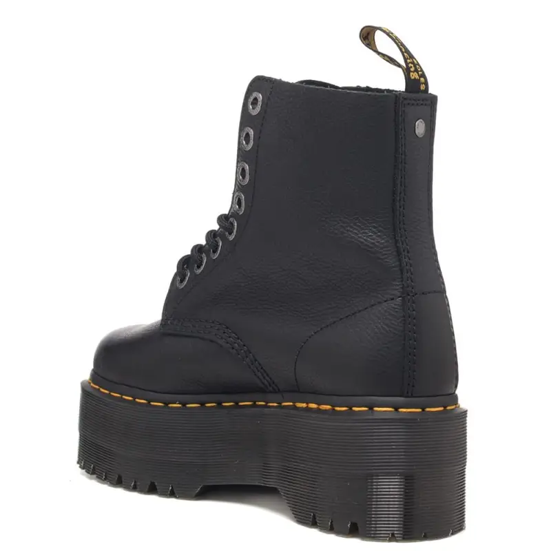 anfibi donna 1460 pascal max platform in morbida pelle nera miniatura 3