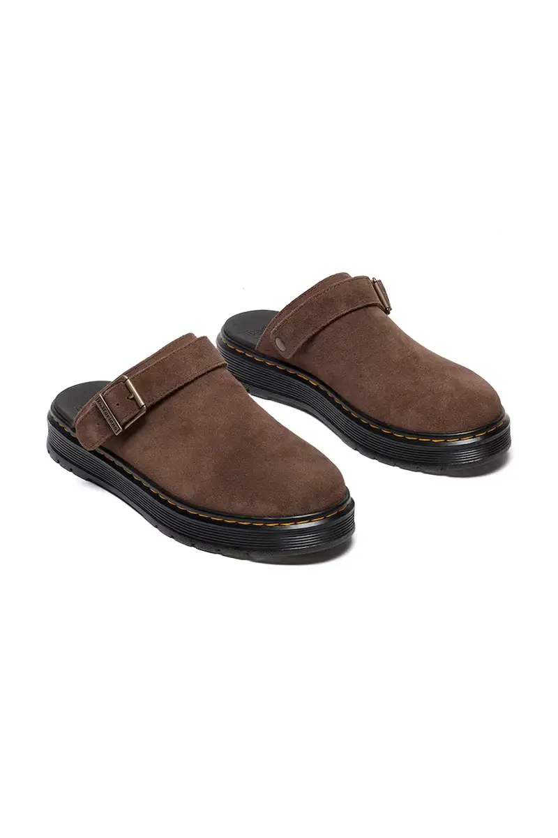 ciabatte slide in camoscio Brookline Mule Mule colore marrone DM40666202 miniatura 2