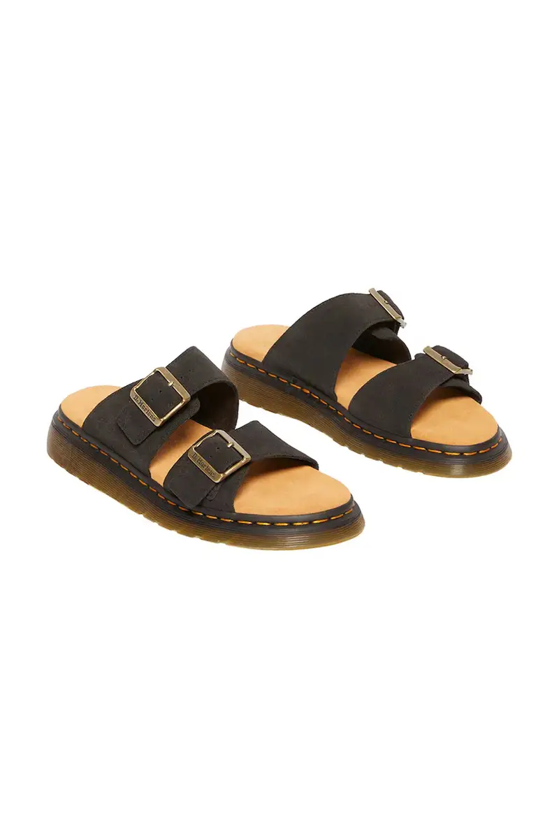 ciabatte slide in camoscio Josef colore nero DM41082001 miniatura 2