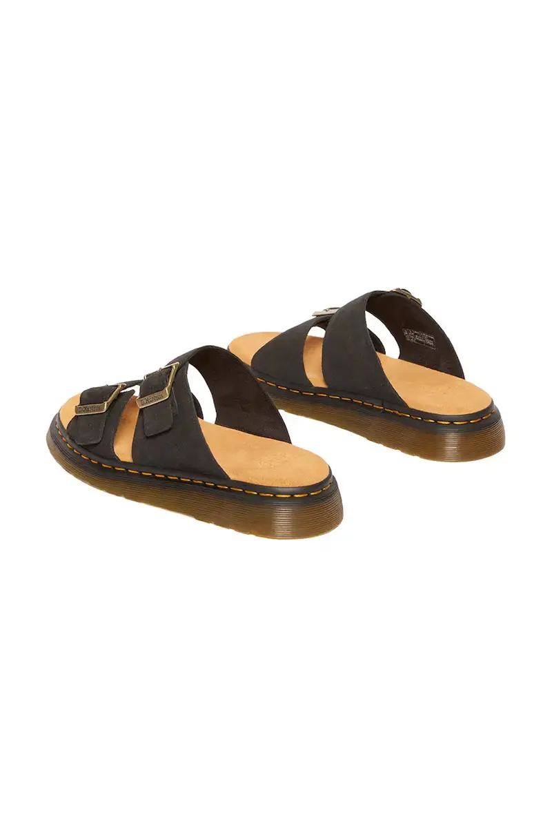 ciabatte slide in camoscio Josef colore nero DM41082001 miniatura 3