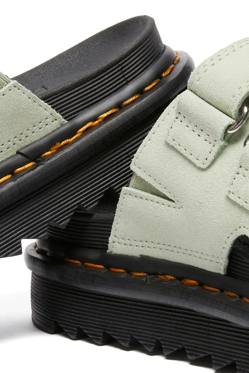 ciabatte slide in camoscio Raine donna colore verde DM40521300 miniatura 4