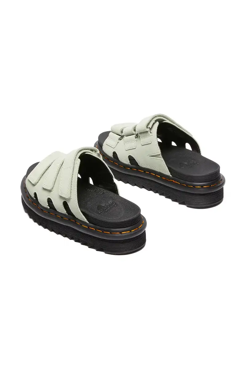 ciabatte slide in camoscio Raine donna colore verde DM40521300 miniatura 5