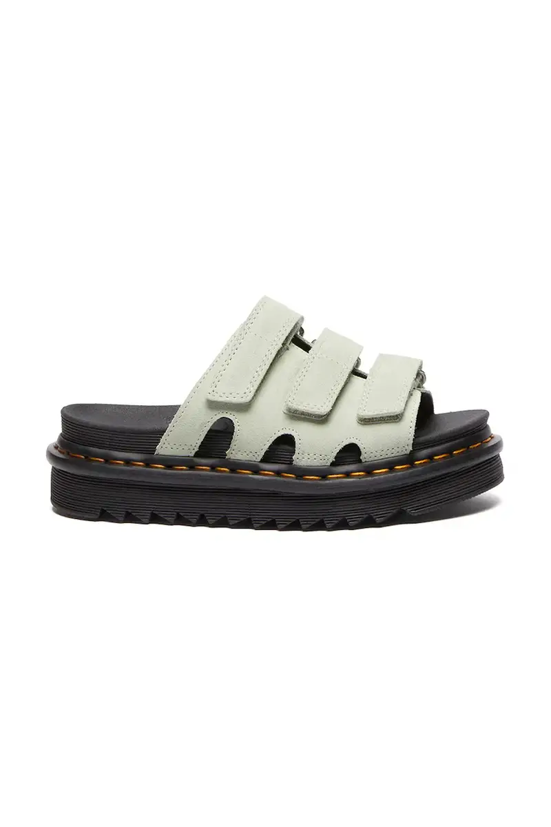 ciabatte slide in camoscio Raine donna colore verde DM40521300