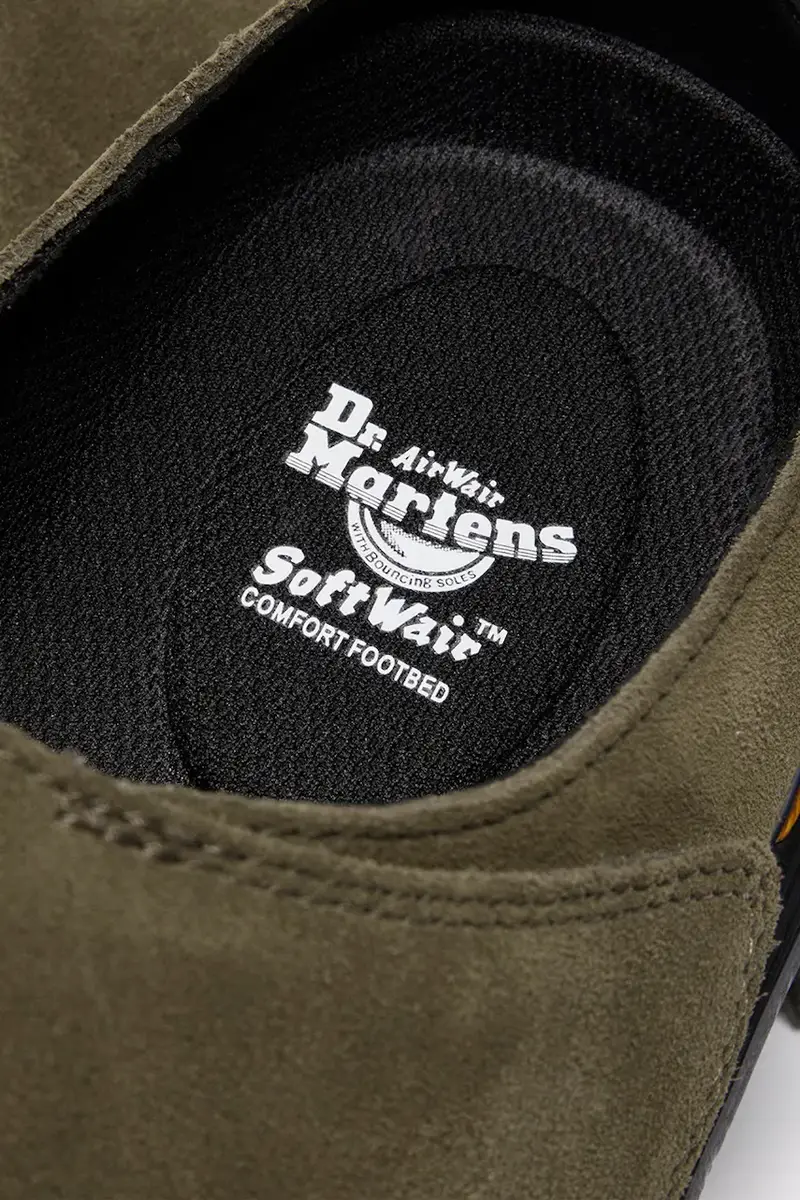 ciabatte slide in camoscio ZebZag AnyWair Mule colore verde DM41730300 miniatura 4