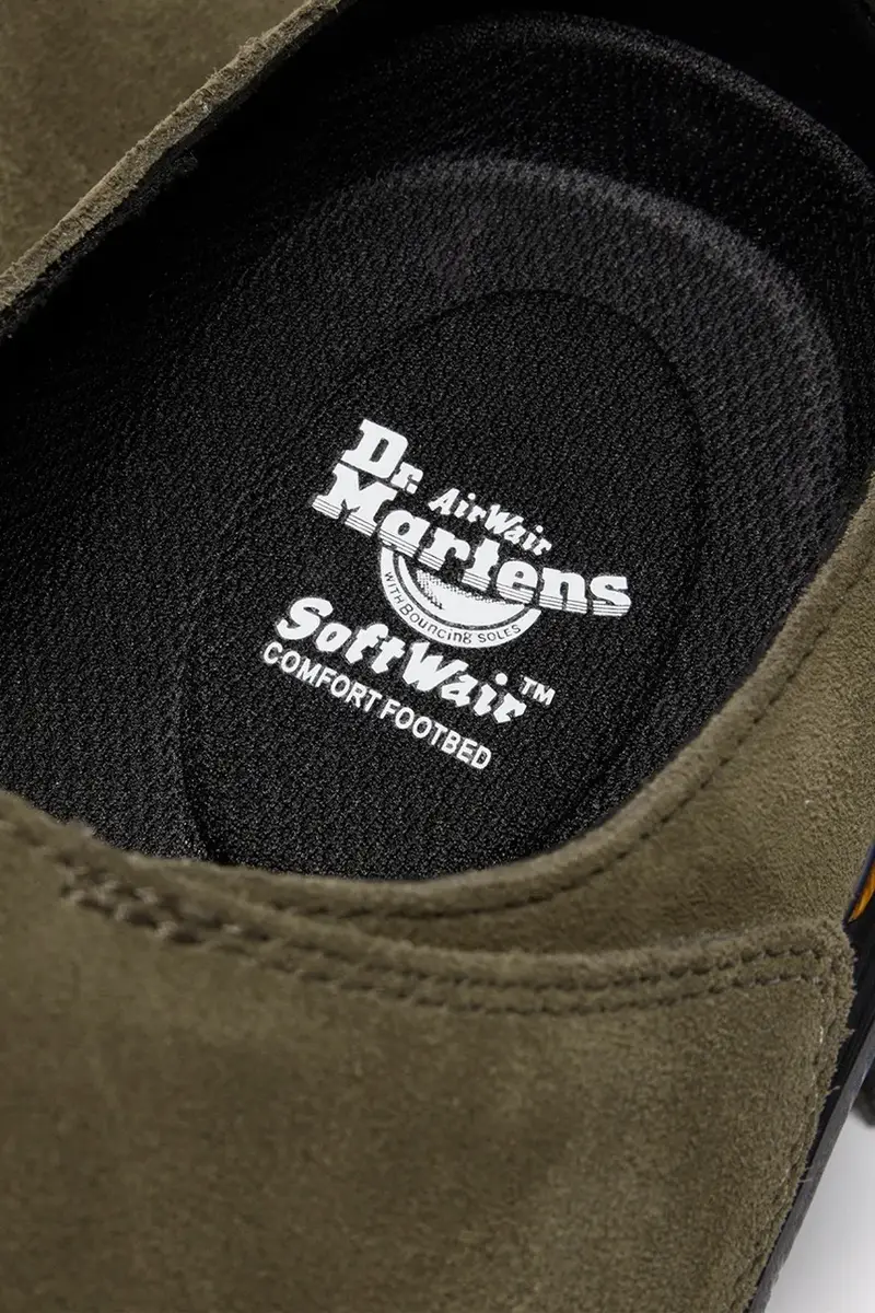 ciabatte slide in camoscio ZebZag AnyWair Mule colore verde DM41730300 miniatura 4