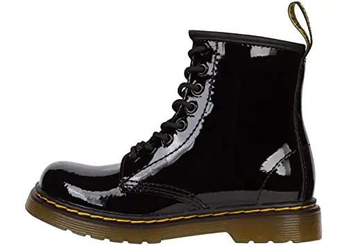 Dr. Martens DELANEY, Stivali Unisex Bambino, Nero (Black Patent Lamper), 28 miniatura 2