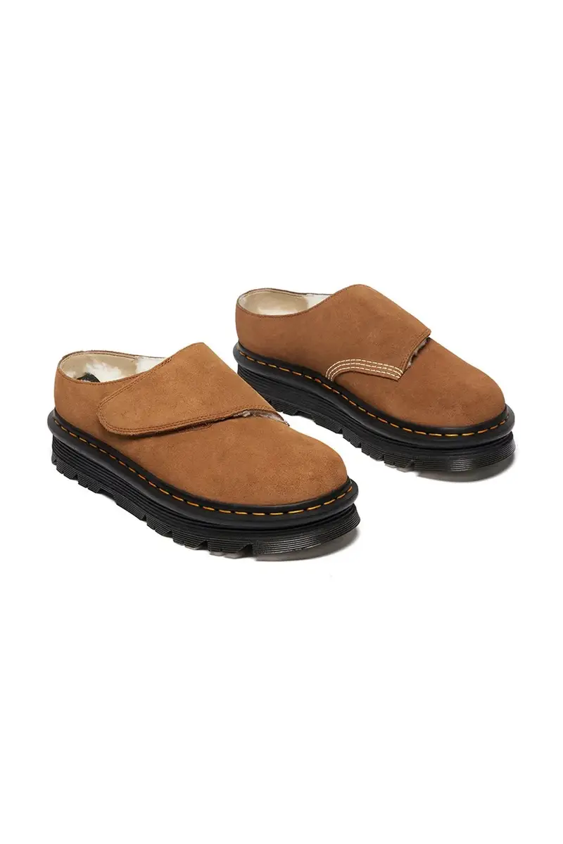 infradito in pelle ZebZag AnyWair Warm Lined Mule Marrone miniatura 2