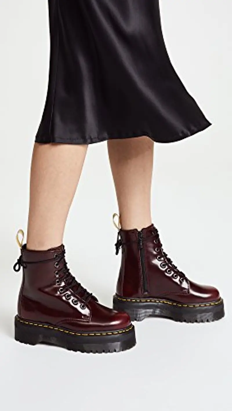 Dr. Martens Jadon 8 Eye VEGANA Bordeaux 36 miniatura 3