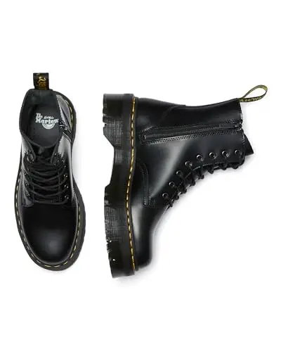 Dr. Martens Jadon Black Polished Smooth, Stivali Unisex – Adulto, Nero (Black Polished), 46 EU miniatura 3