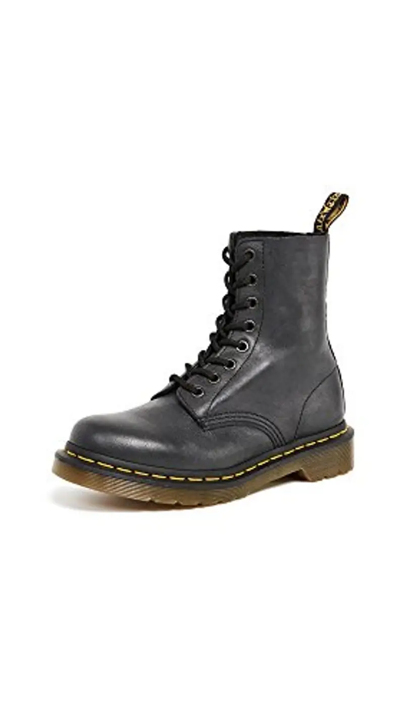 Dr. Martens Pascal Buttero, Bovver Boots Donna, Nero Black Virginia, 38 EU
