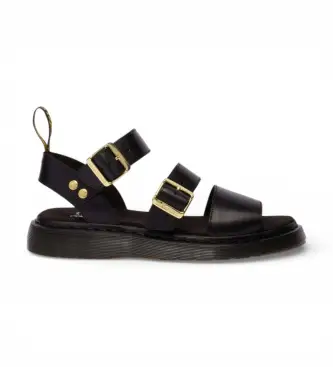 per donna 42329001 Sandali in pelle nera Gryphon Atlas (37), Nero, Basso, Fibbia, Casual Oro