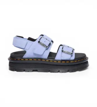 per donna 42689401 Sandali in pelle blu a forma di zebzag (030UK=36), 3 a 5cm, Velcro, Casual