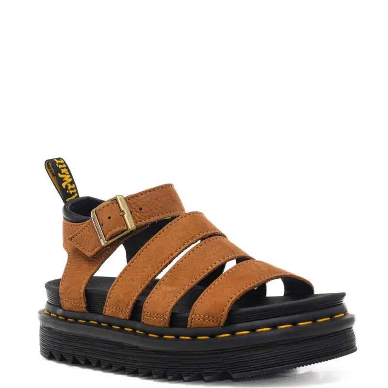 sandali da donna blaire in pelle tumbled nabuk con cinturino alla caviglia marroni miniatura 2