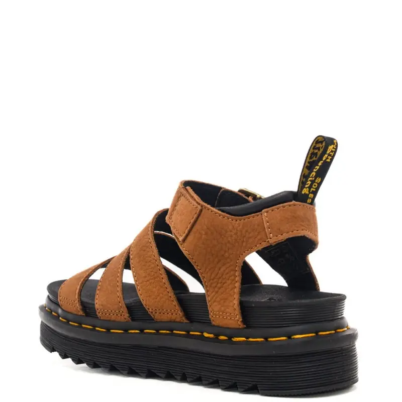 sandali da donna blaire in pelle tumbled nabuk con cinturino alla caviglia marroni miniatura 3