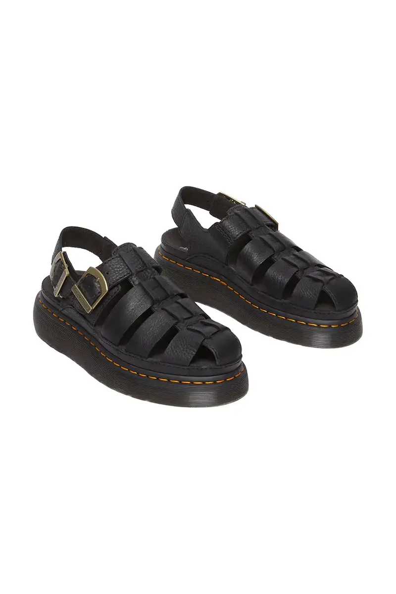 sandali in pelle Wrenlie donna colore nero DM31524001 miniatura 2