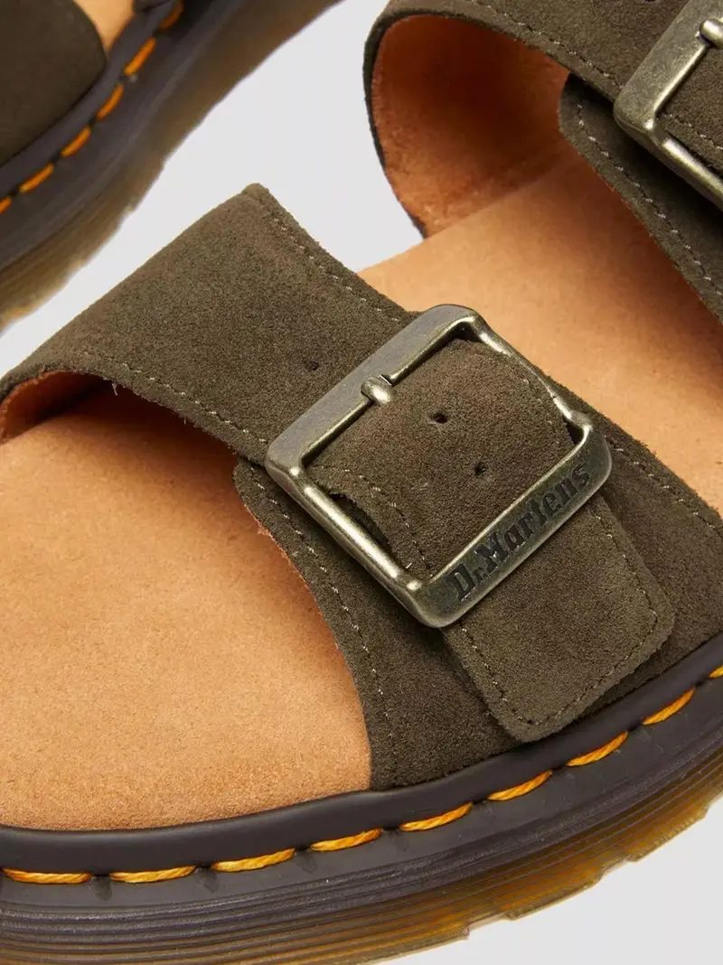 Sandalo joseph doppia fascia verde oliva miniatura 2