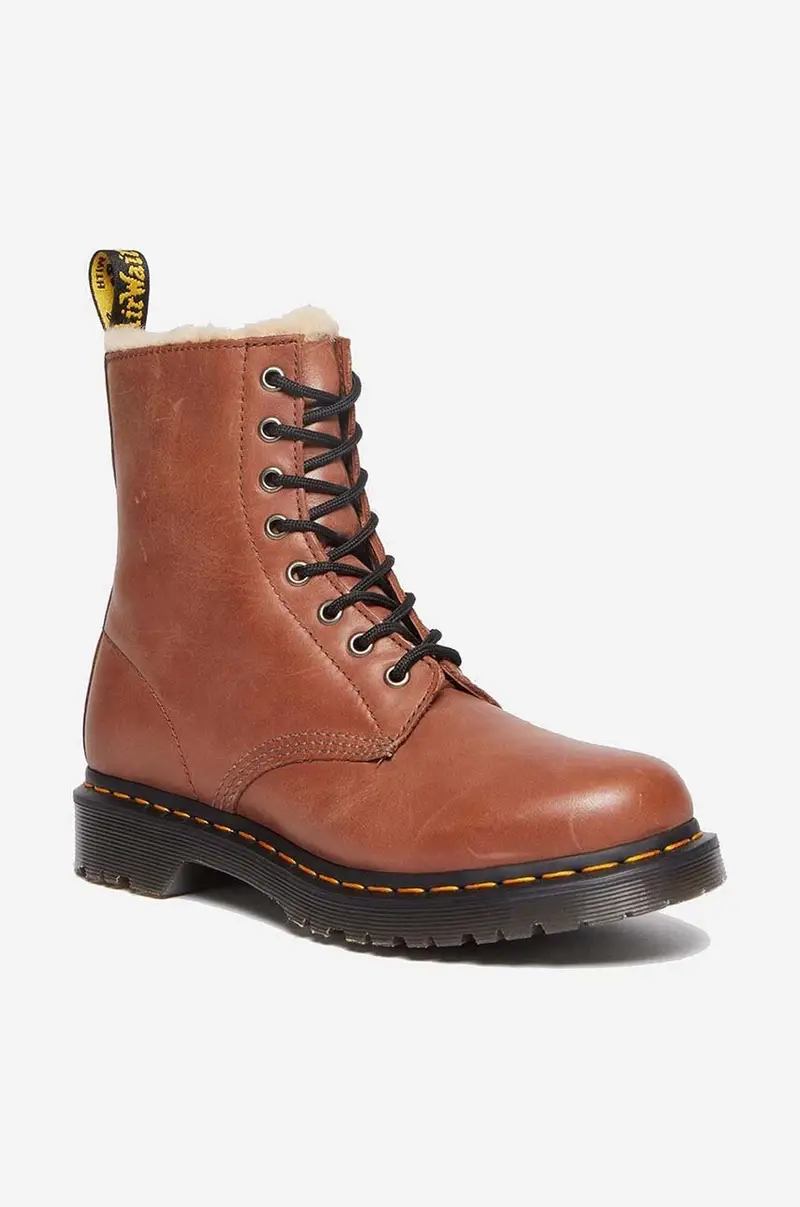 stivaletti alla caviglia in pelle Dr. Martens Serana 27782225 Marrone miniatura 3