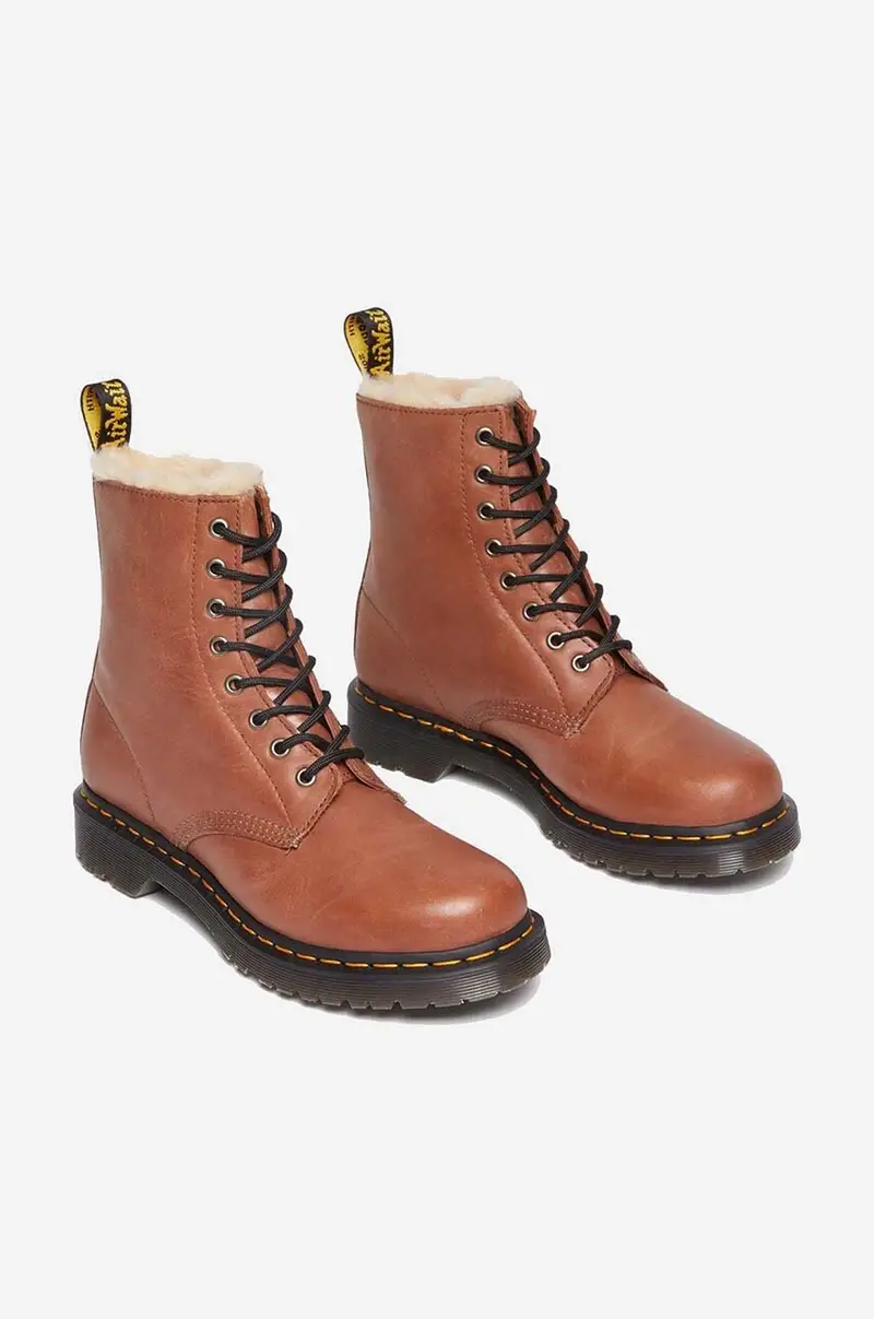 stivaletti alla caviglia in pelle Dr. Martens Serana 27782225 Marrone miniatura 4