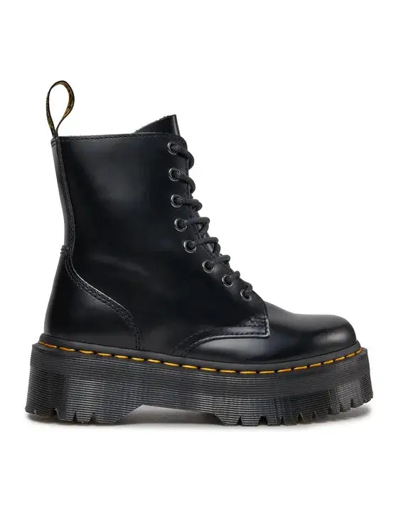 DR. MARTENS Stivaletti Donna Neri Jadon Polished Smooth Nero miniatura 3