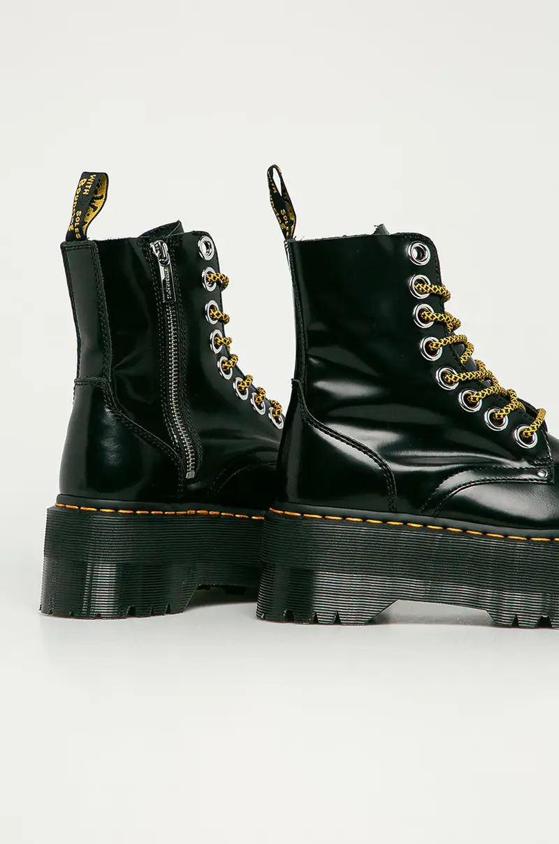 stivali da motociclista in pelle Jadon Max Nero miniatura 3