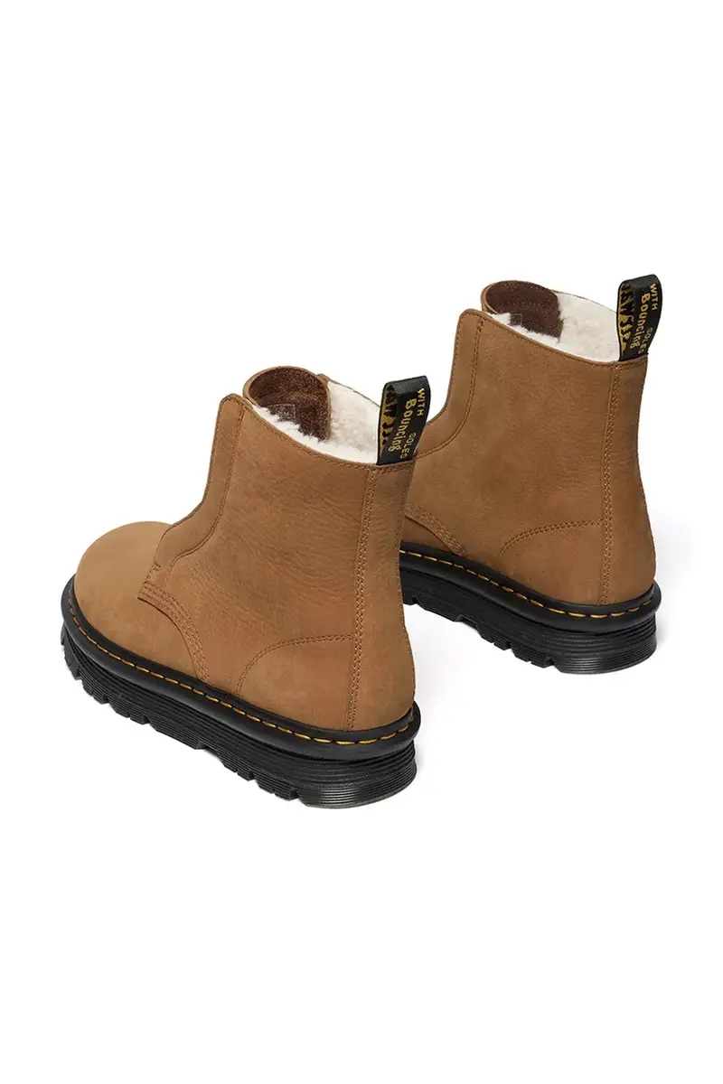 stivali in nubuck ZebZag Lace Less Warm Lined Marrone miniatura 3