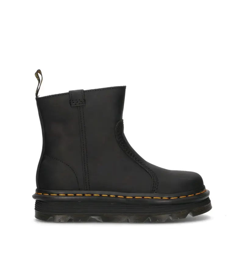 ZEBZAG RIGGER Tronchetto donna nero in pelle Vario