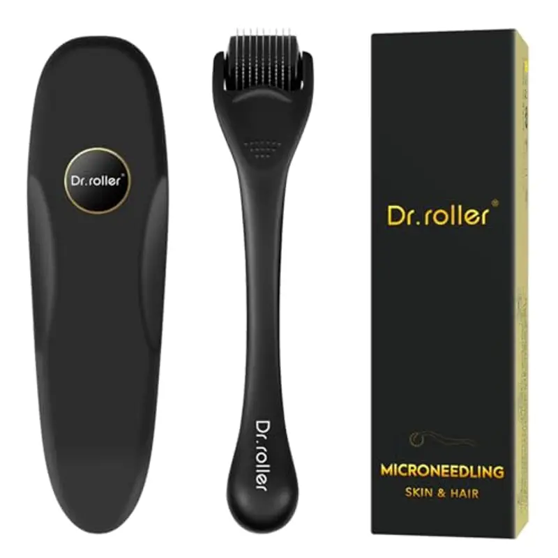 Dr.roller Dermaroller 1,5 mm, Dermaroller Capelli Viso Uomo e Donna, Microneedle Viso Capelli, Derma Roller Beard