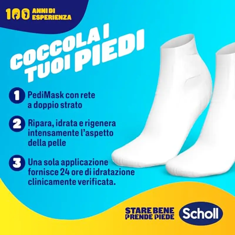 Dr. Scholl's Maschera Piedi con Miele di Manuka per Talloni Screpolati e Secchi, Calzini Idratanti per Piedi più Morbidi e Lisci in 20 Minuti, Calzino e Confezione Riciclabili, 4 Paia miniatura 3
