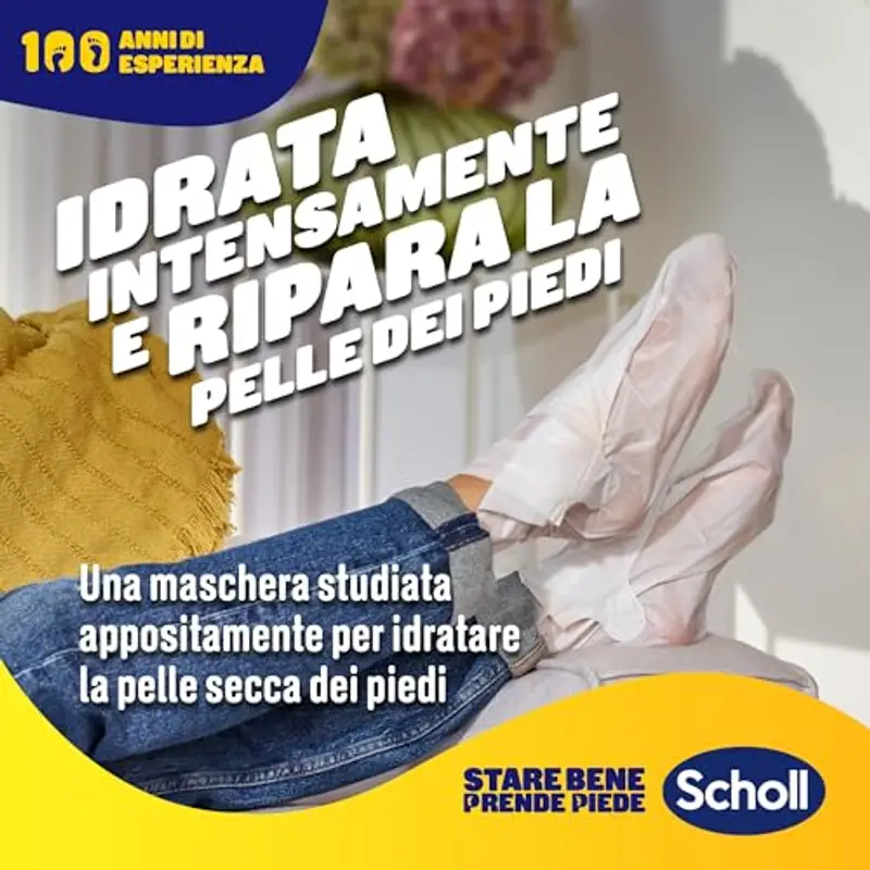 Dr. Scholl's Maschera Piedi con Olio di Macadamia per Talloni Screpolati, Piedi Più Morbidi e Lisci In 20 Minuti, Calzini Idratanti di Facile Utilizzo, Calzino e Confezione Riciclabili, 4 Paio miniatura 2