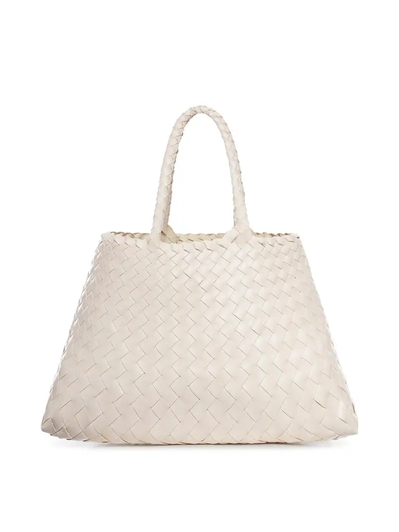 Borsa Santa Croce Piccola In Pelle Marrone Color Carne E Neutri